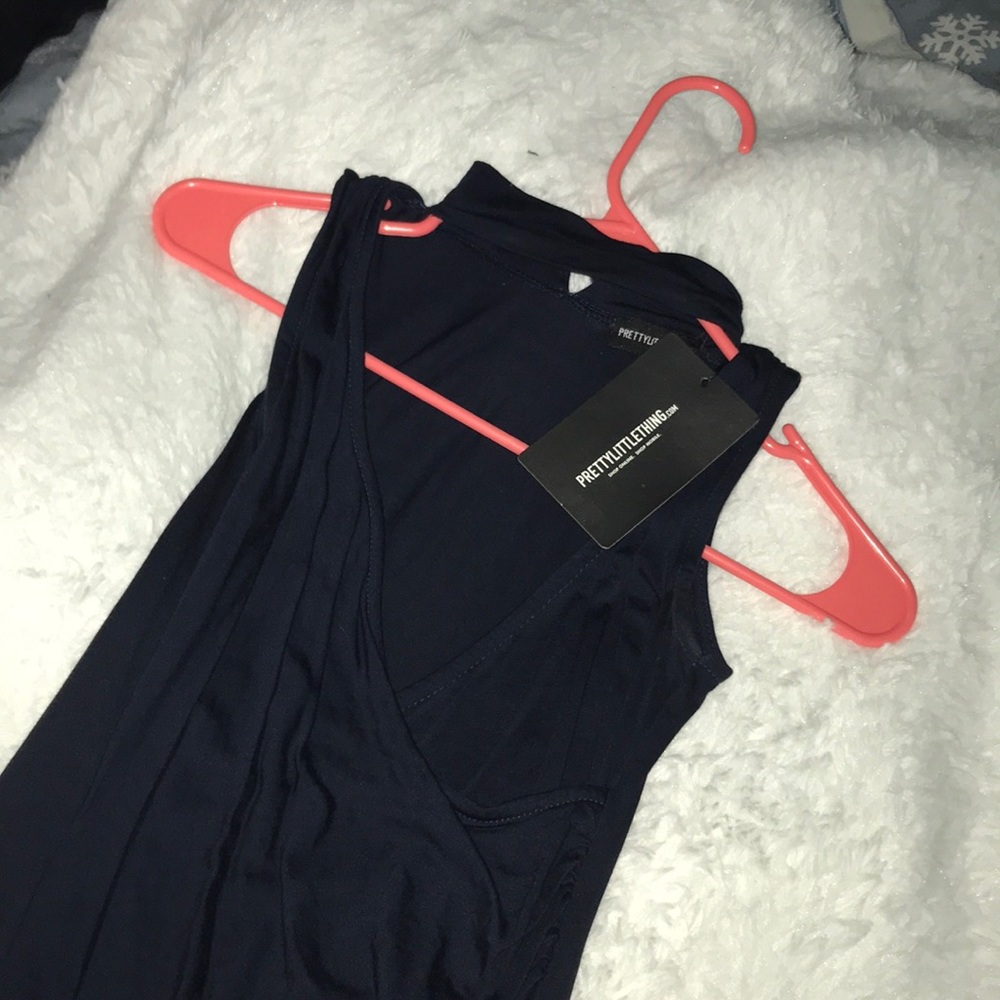PRETTY LITTLE THING Wrap Chocker Dress NWT